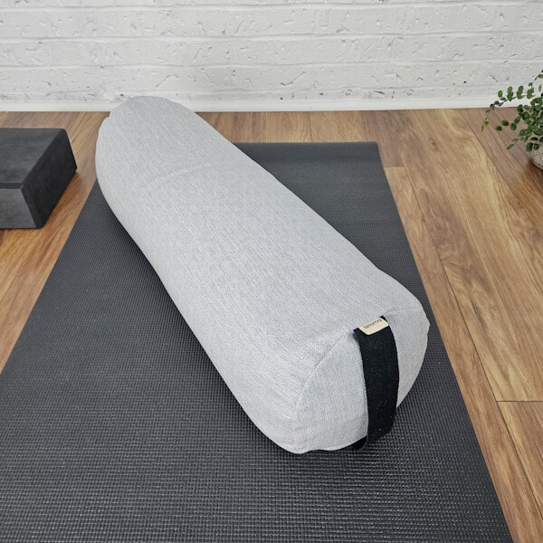 Traversin Rond Respirant 40cm - 5 Couleurs - Idéal Massage Yoga Et Voyage (Café)